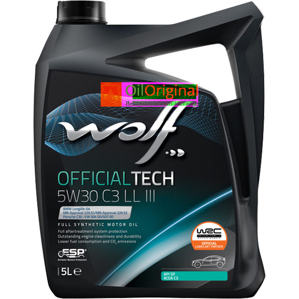 Моторное масло Wolf Officialtech 5w30 С3 LL III
